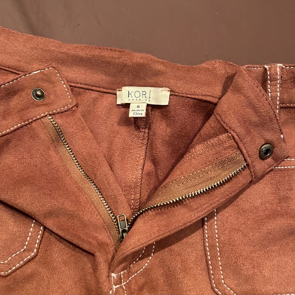 Kori America Burnt Orange Mini Skirt - Picture 2 of 4